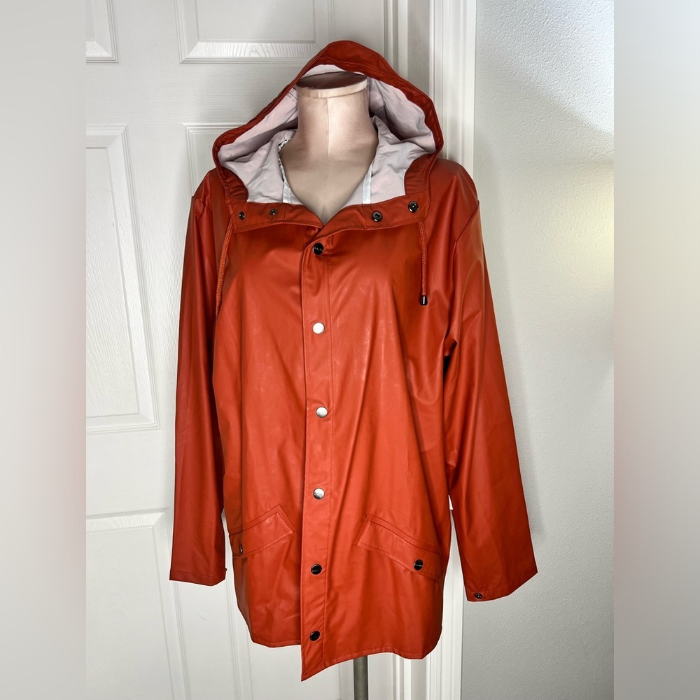 Rains Raincoat Long Jacket Coat Sz S